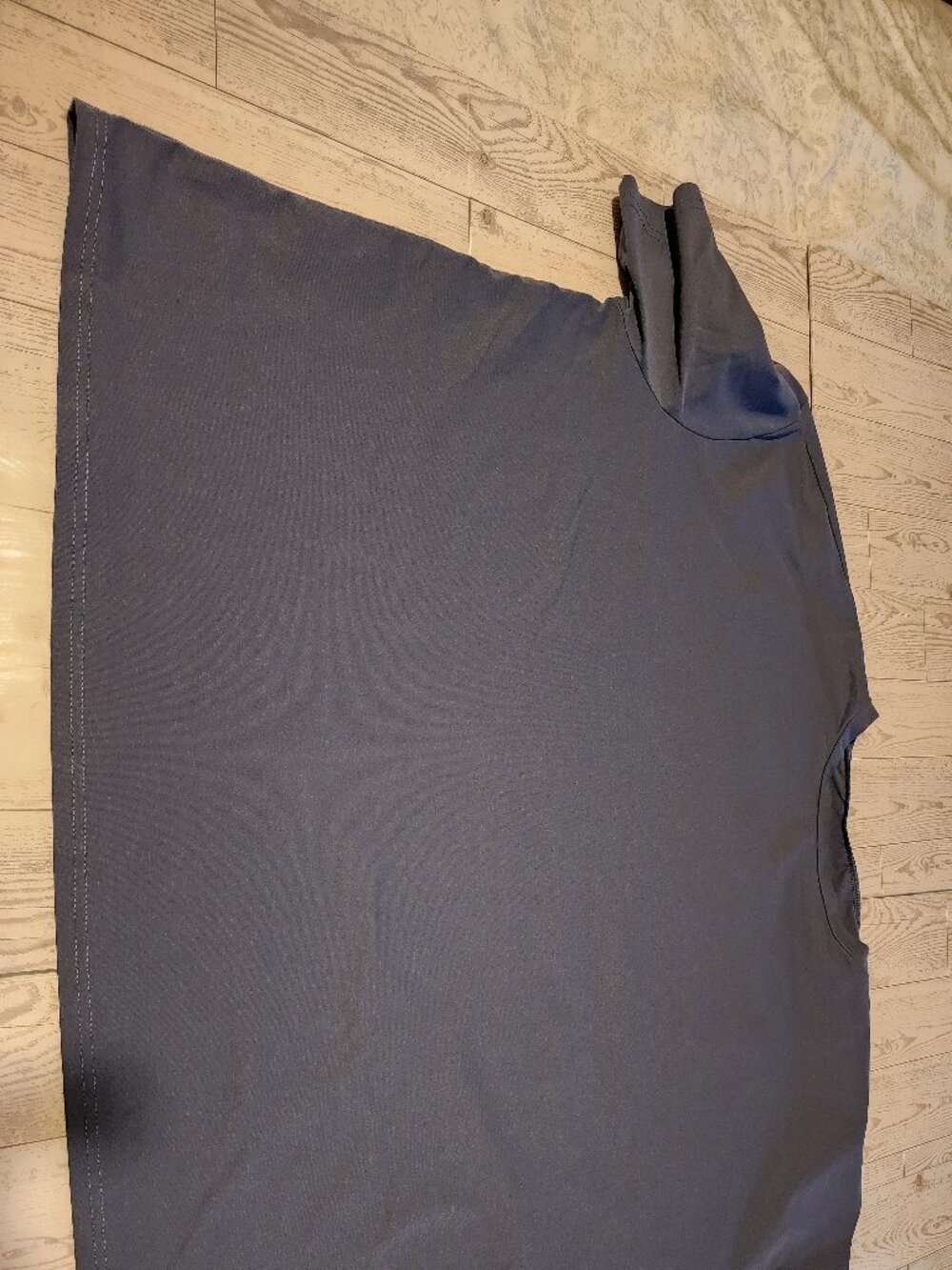 Women's 4XL Slate Blue Basic Crew Neck Tee | Short Sleeve Relaxed Fit Top